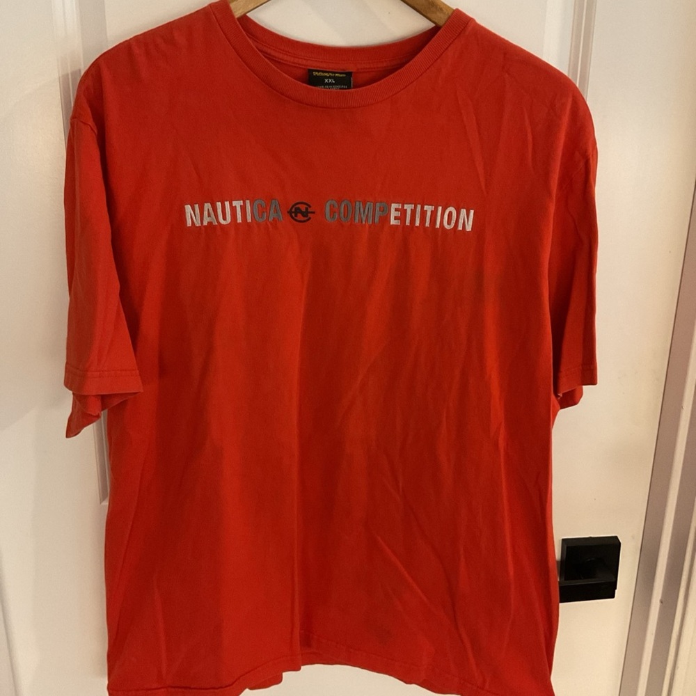 Nautica Competition - Short Sleeve Crew Neck Shirt - Red - Men’s Size 2XL